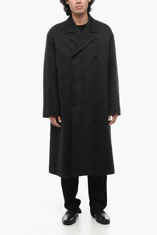 Lightweight men coats made of breathable fabric for spring and autumnDior Unlined Double-Breasted Wool Coat