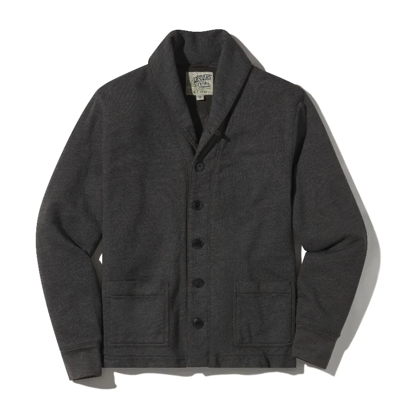Men's shirtjackets with a mock - neck design​Dunlop Waffle Lined Cardigan - Beluga