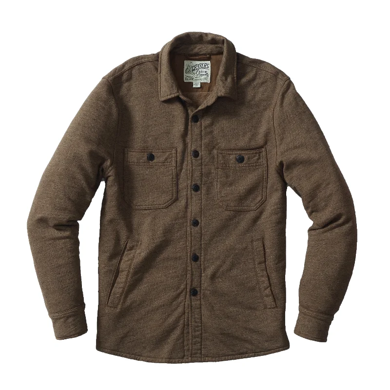 Men's shirtjackets with a hooded visor​Dunlop Waffle Lined Shirt Jacket - Rubber