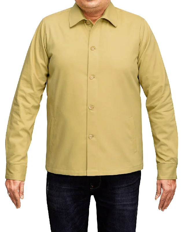 Men's shirtjackets with a padded body​Mellow Mustard Soft Twill Jacket