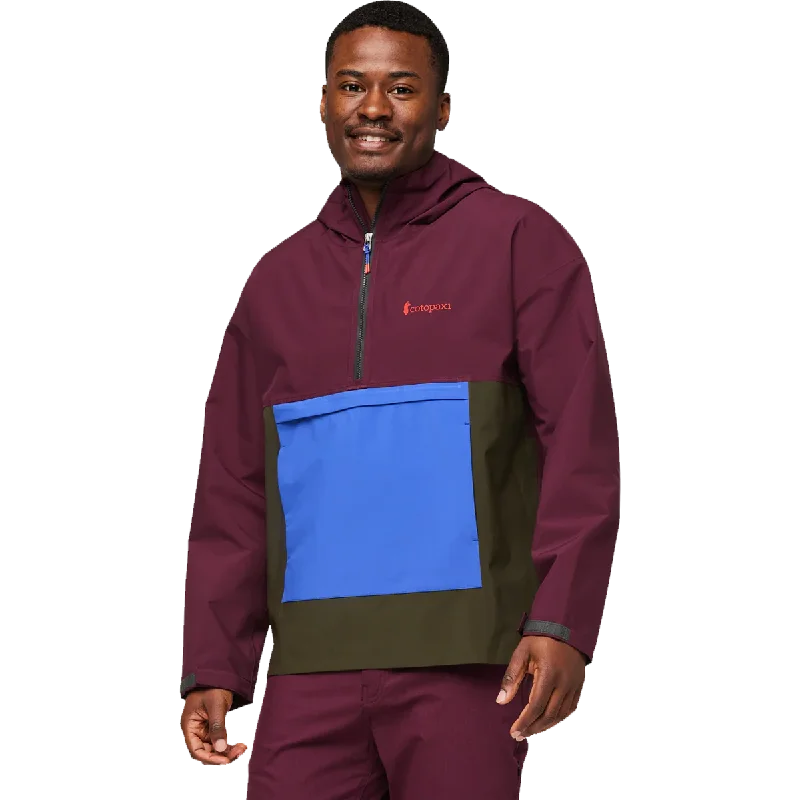 Men's raincoats with a mock - neck design for added warmth​Men's Cielo Rain Anorak