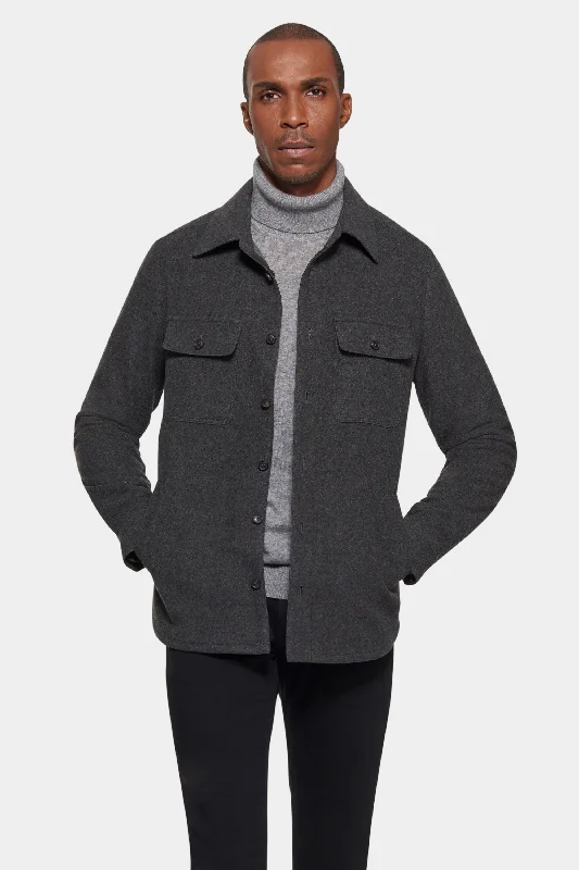 Men's puffer - style shirtjackets for extra warmth​Spektrum Shirt Jacket Charcoal
