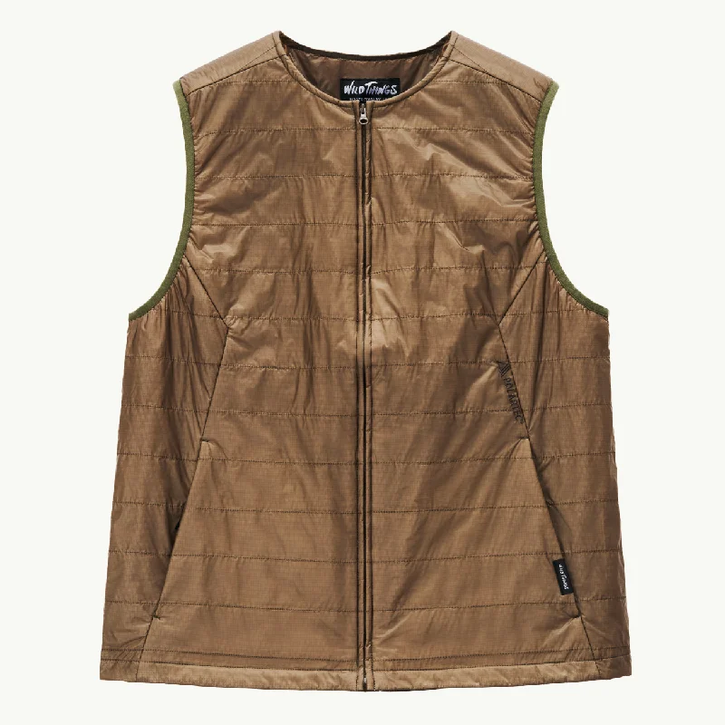Men coats with a zip - out lining for easy cleaning and versatilityPOLAR ALPHA VEST KHAKI Men coats with a zip - out lining for easy cleaning and versatilityPOLAR ALPHA VEST KHAKI