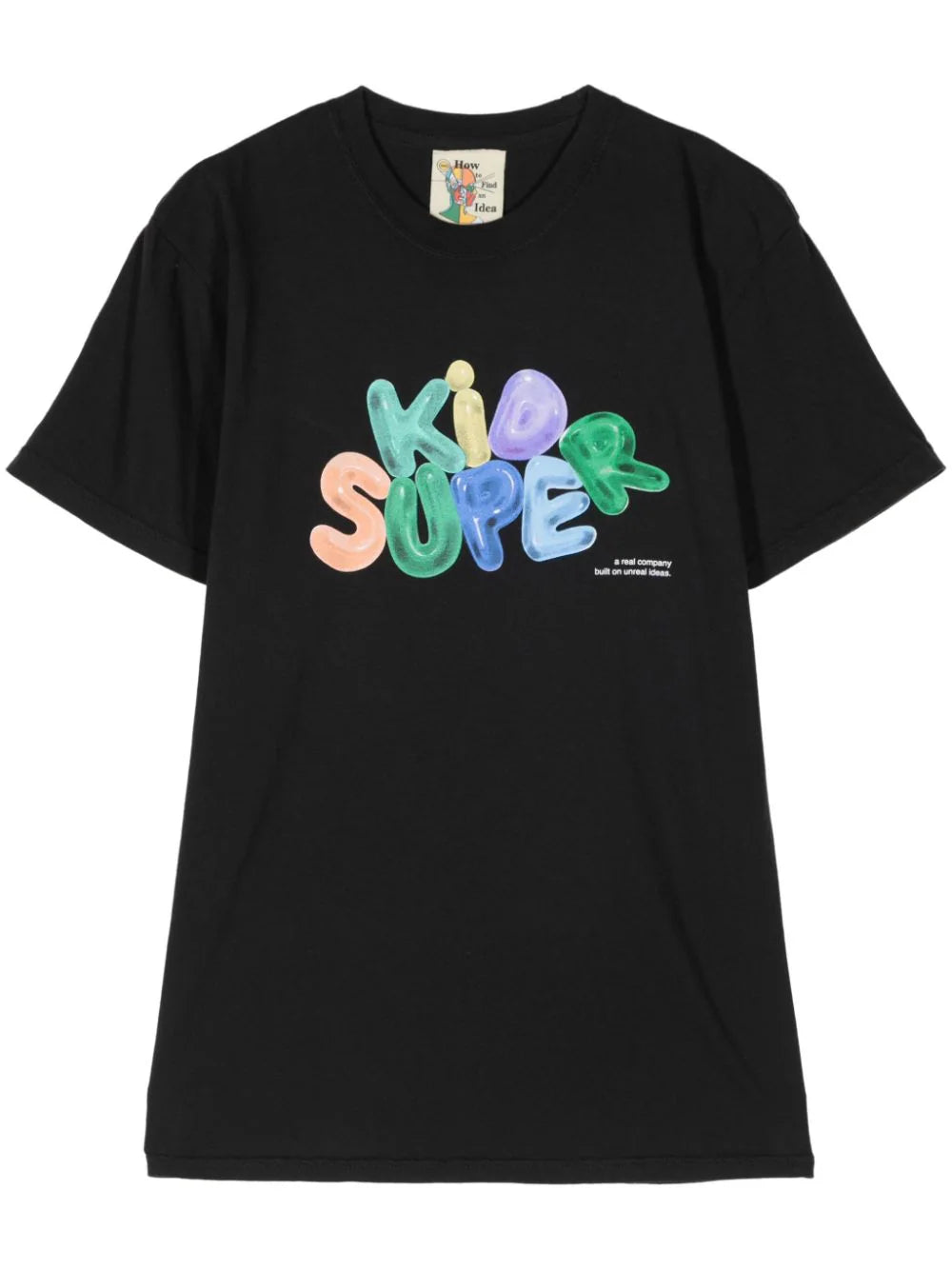 Plus - size men vest with an extended length for a comfortable fitBubble Logo-Print T-Shirt