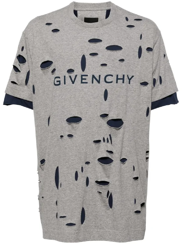 Linen men vest in earthy tones for a summer beach vibeDistressed Layered T-Shirt