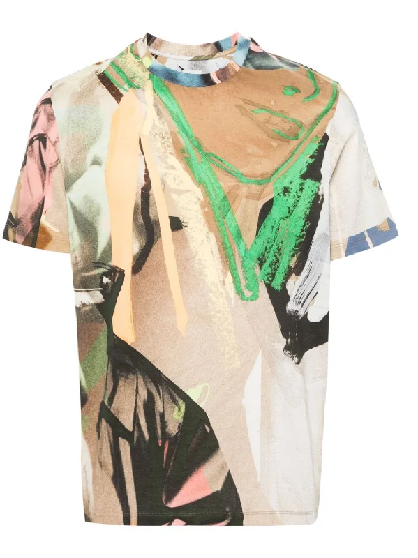 Linen men vest in earthy tones for a summer beach vibeGraphic-Print Cotton T-Shirt
