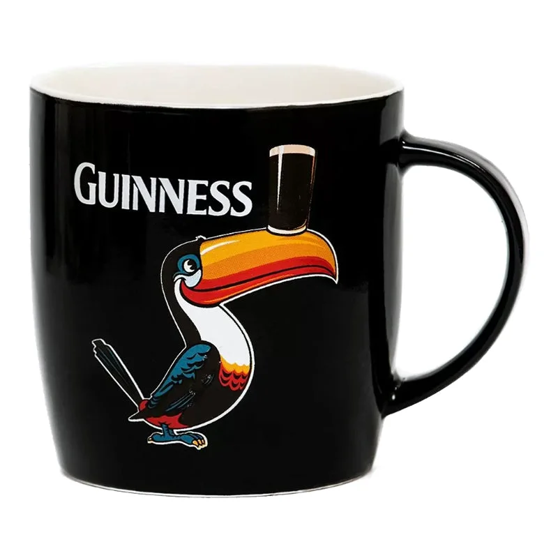 Sleeveless men waistcoats with a high - cut armhole for ease of movementGuinness Black Mug with Standing Toucan