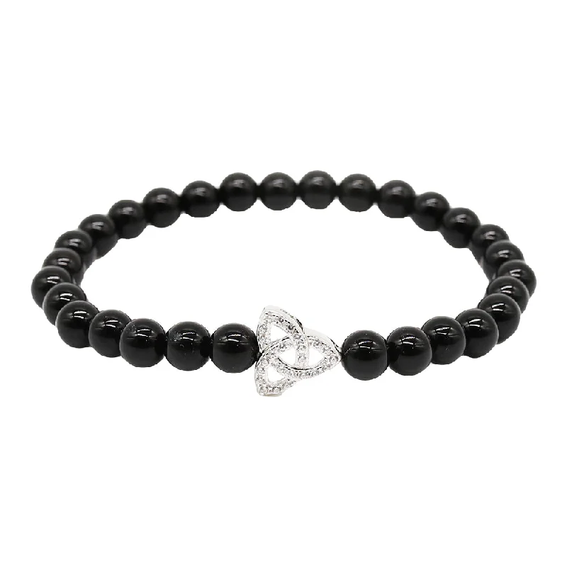 Slim - fit men vest for formal occasions with a modern cutSterling Silver Trinity CZ Bracelet