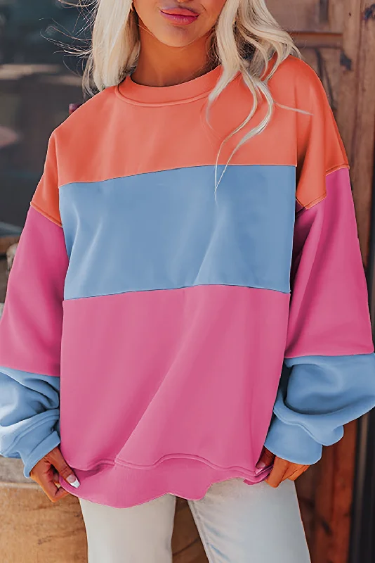 Men's long sleeve dress shirts with French cuffs for formal eventsBright Pink Colorblock Patchwork Drop Shoulder Sweatshirt Men's long sleeve dress shirts with French cuffs for formal eventsBright Pink Colorblock Patchwork Drop Shoulder Sweatshirt