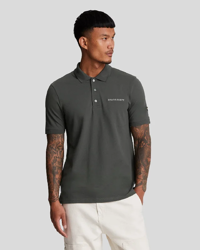 Men's long sleeve classic fit polo shirts with embroidered logosEmbroidered Polo Shirt