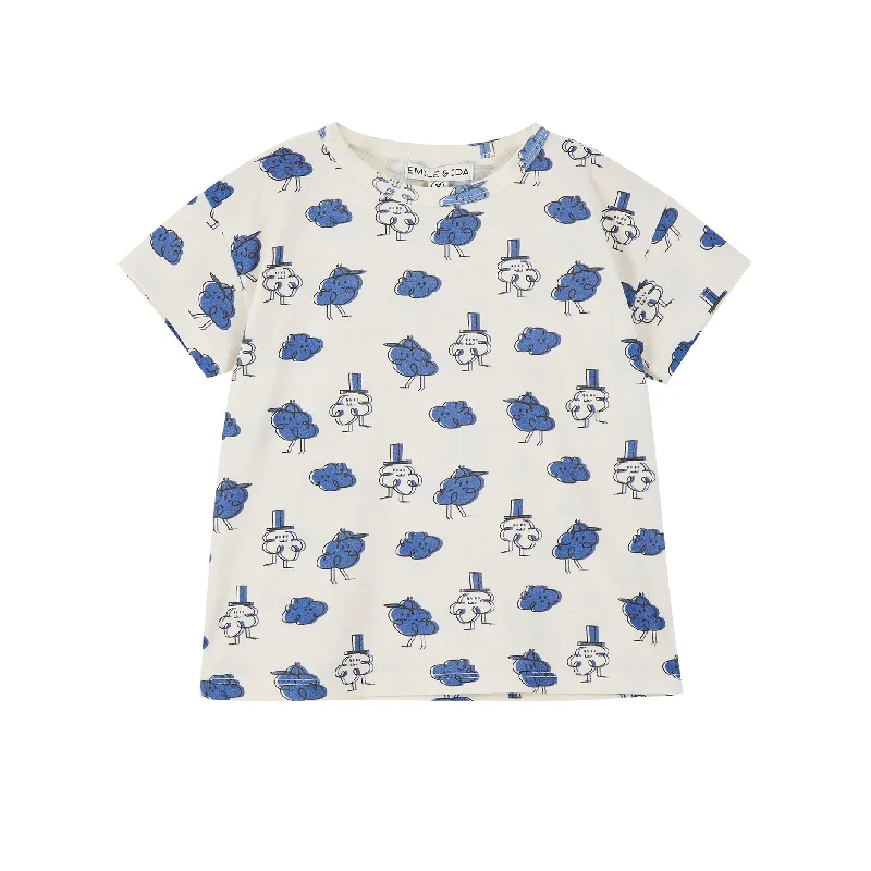 Men's tie - dye t - shirts with a bohemian styleEmile et Ida Tee Shirt Ecru Nuage