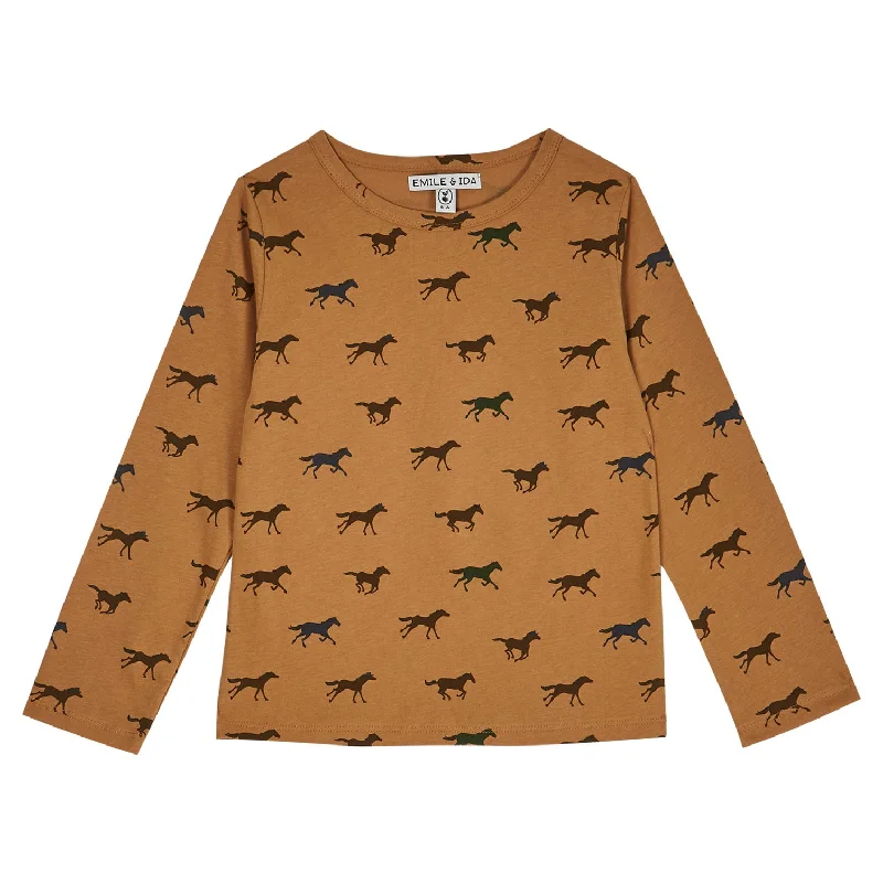 Men's organic cotton crew - neck t - shirts for everyday comfortEmile et Ida Tee Shirt Noix Cheval Men's organic cotton crew - neck t - shirts for everyday comfortEmile et Ida Tee Shirt Noix Cheval