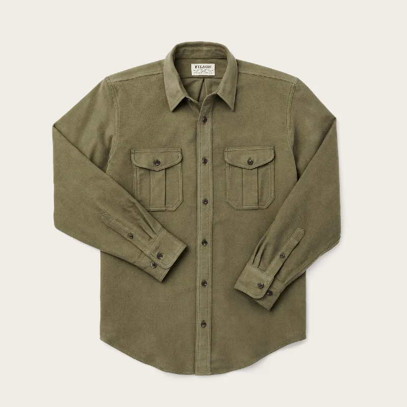 Men's long sleeve military - style utility shirts with multiple pocketsMOLLESKIN SEATTLE SHIRT