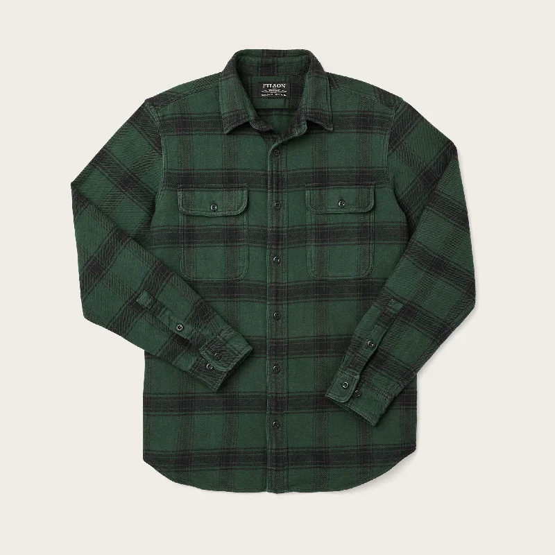 Men's button - front long sleeve Henley shirts with a casual charmVINTAGE FLANNEL WORK SHIRT