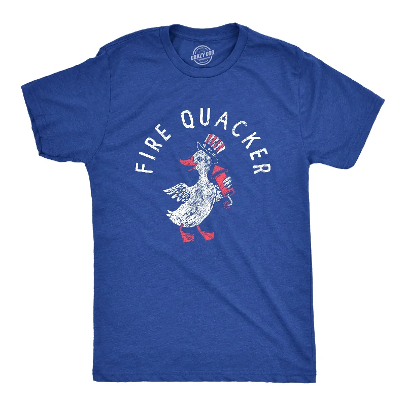 Men's printed Hawaiian t - shirts for tropical vacationsFire Quacker Men's T Shirt