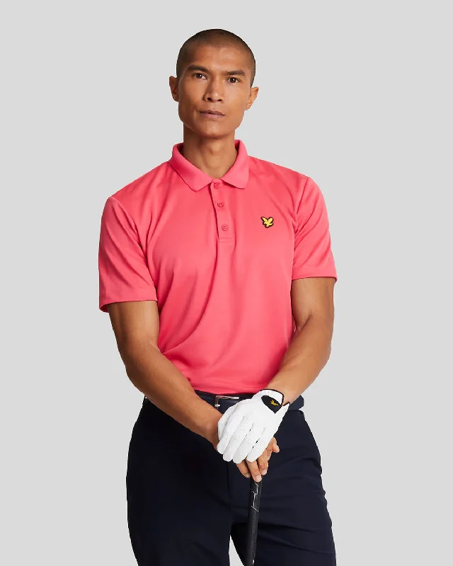 Men's ribbed cuffs and hem polo shirts for a textured lookGolf Technical Polo Shirt