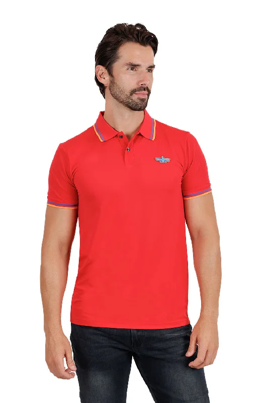 Men's two - tone stripe polo shirts with a preppy styleMania Fancy Polo Shirt