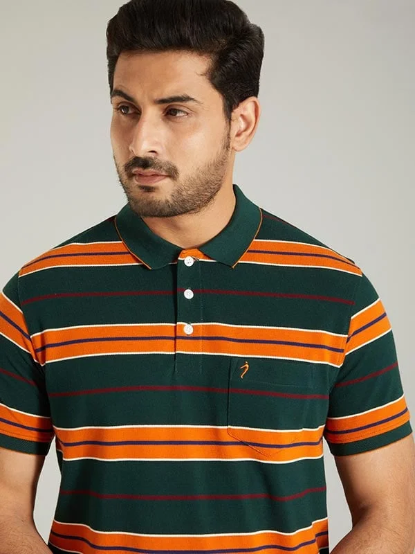 Men's color - block polo shirts with a bold fashion statementMen Striped Polo T-Shirt