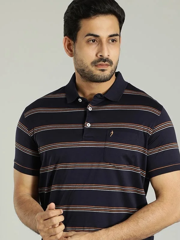 Men's vintage - inspired retro polo shirts with unique patternsMen Striped Polo T-Shirt