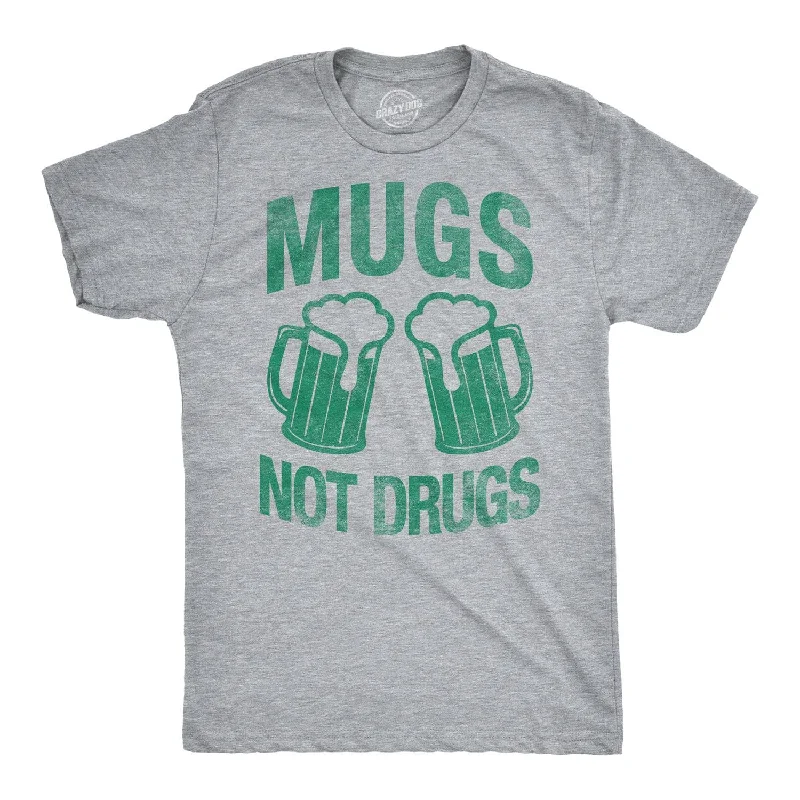 Men's polo t - shirts with a contrast collar for a preppy lookMugs Not Drugs Men's T Shirt Men's polo t - shirts with a contrast collar for a preppy lookMugs Not Drugs Men's T Shirt