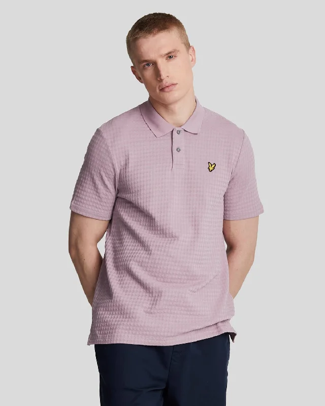 Men's long sleeve classic fit polo shirts with embroidered logosMicro Argyle Polo Shirt Men's long sleeve classic fit polo shirts with embroidered logosMicro Argyle Polo Shirt