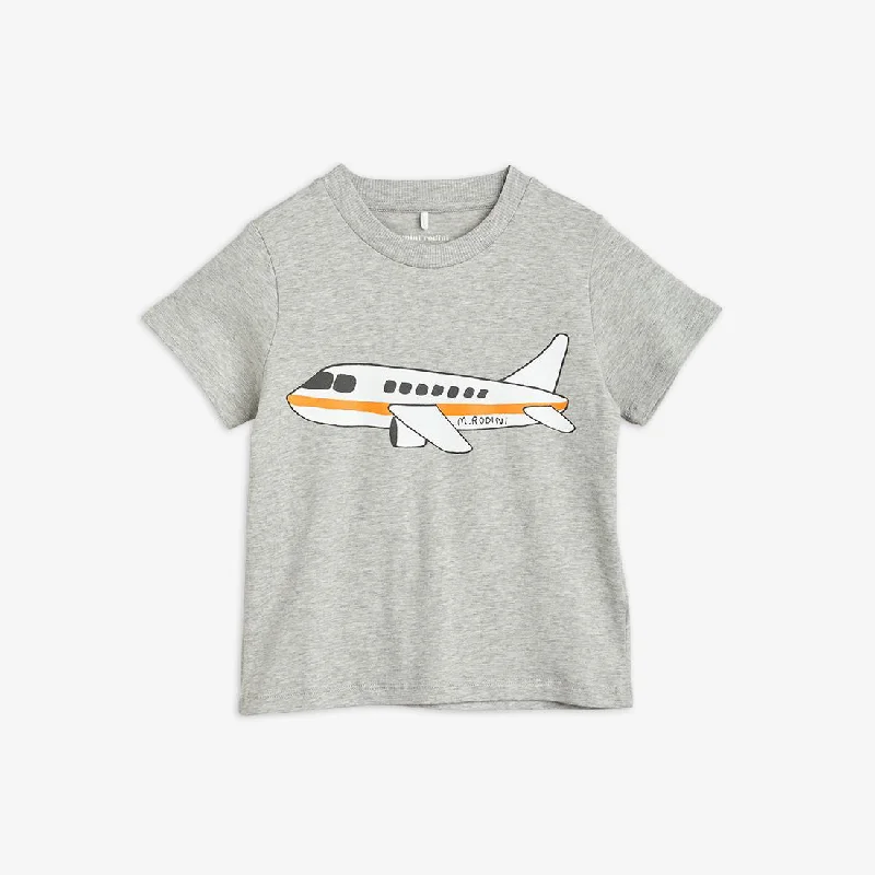 Men's smart - casual checkered t - shirts for semi - formal occasionsMini Rodini Childrenswear Airplane SP SS Tee