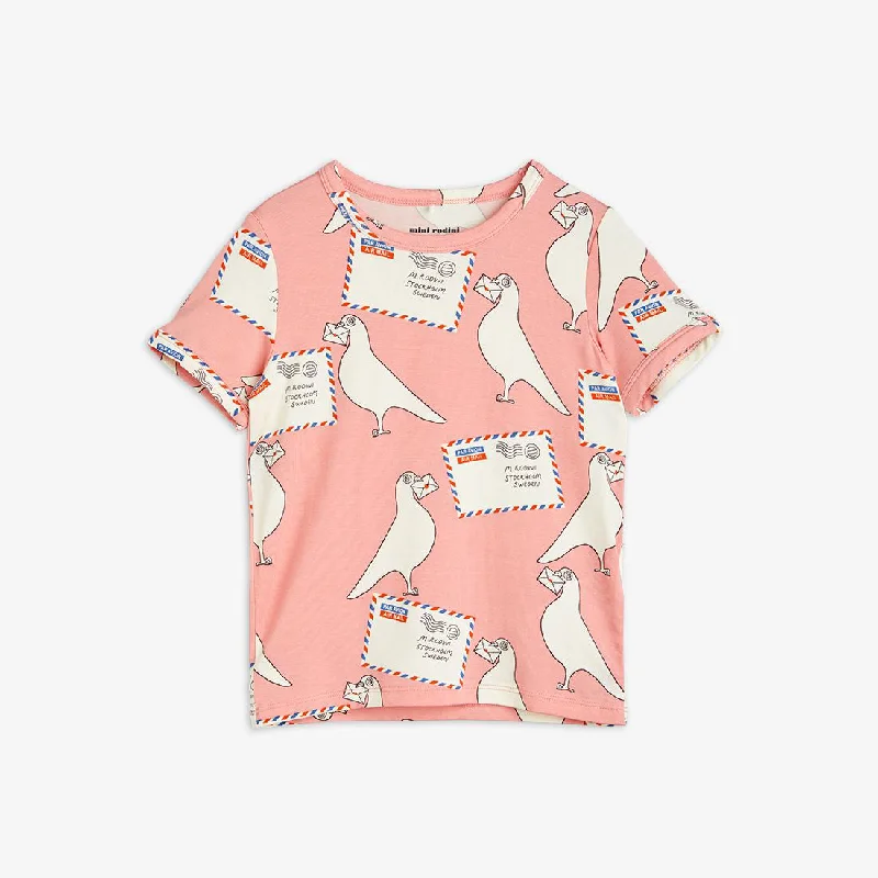 Men's eco - friendly recycled t - shirts for sustainable fashion choicesMini Rodini Pigeons Tencel AOP SS Tee Men's eco - friendly recycled t - shirts for sustainable fashion choicesMini Rodini Pigeons Tencel AOP SS Tee