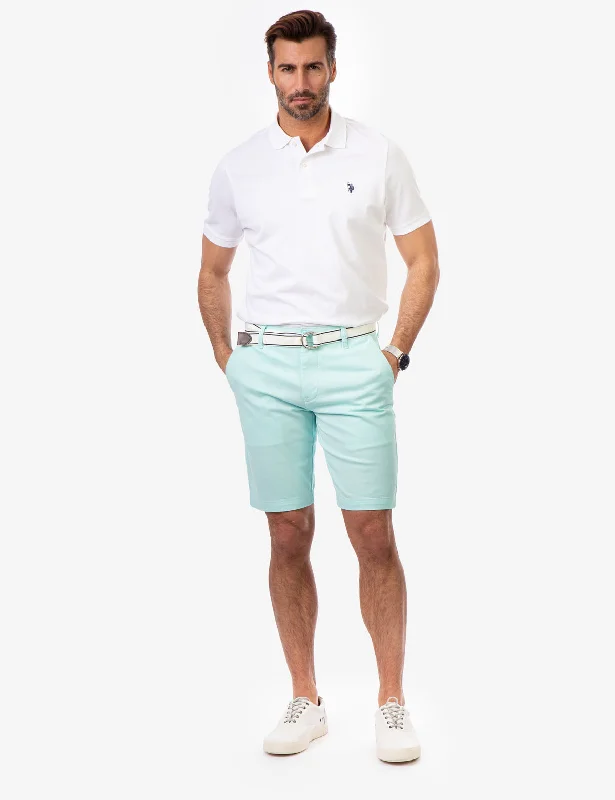 Men's stretchable athletic polo shirts for fitness workoutsSOLID PIQUE SMALL LOGO POLO SHIRT