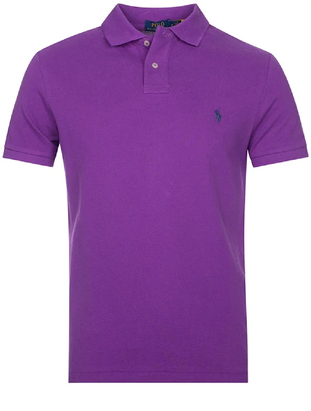 Men's quick - dry polo shirts for water sports activitiesBasic Short Sleeve Polo Purple