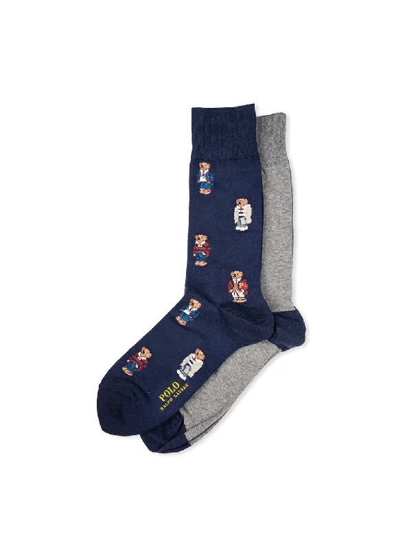Men's high - collar polo shirts with a modern twistBear Quad 2 Packs Socks Multi