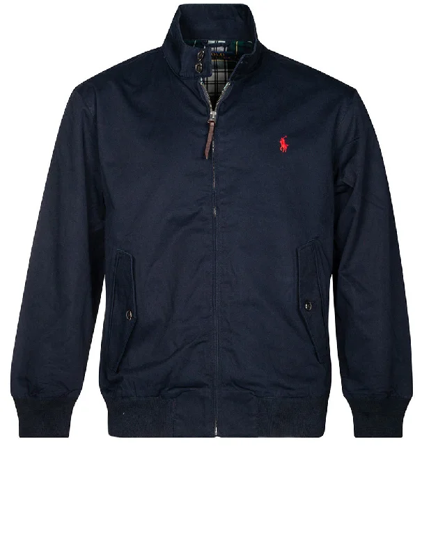 Men's two - tone stripe polo shirts with a preppy styleChino Unlined Jacket Navy