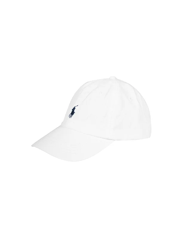 Men's high - collar polo shirts with a modern twistCotton Chino Baseball Cap White