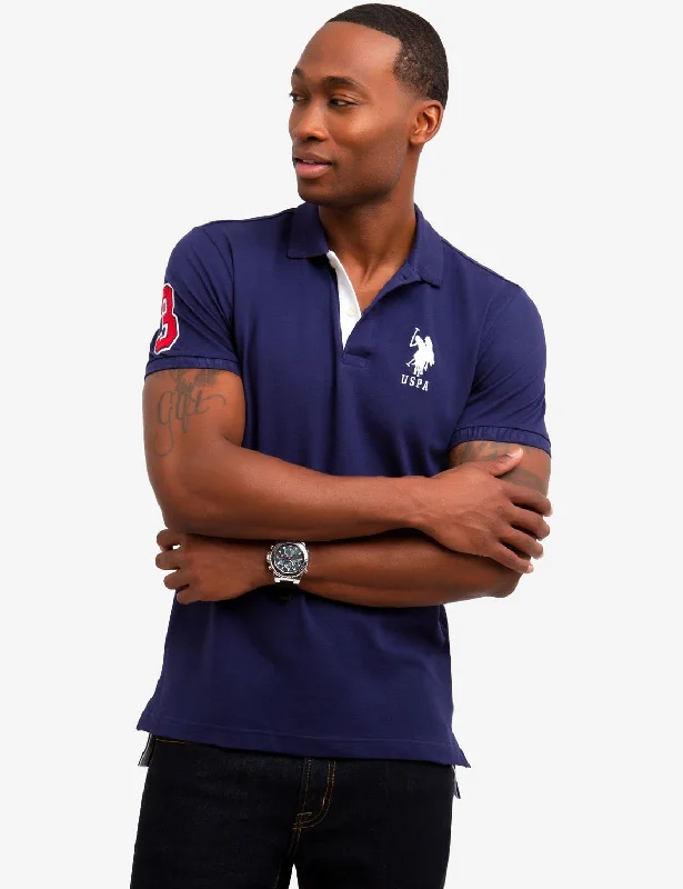 Men's slim fit short sleeve polo shirts with contrast collarsSLIM FIT STRETCH SOLID POLO SHIRT Men's slim fit short sleeve polo shirts with contrast collarsSLIM FIT STRETCH SOLID POLO SHIRT