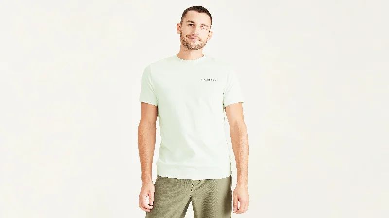 Men's jacquard woven polo shirts with intricate designsStencil Graphic Tee, Slim Fit