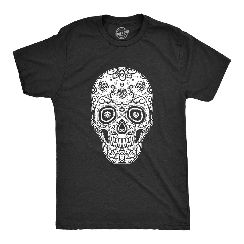 Men's smart - casual checkered t - shirts for semi - formal occasionsSugar Skull Cinco De Mayo Men's T Shirt Men's smart - casual checkered t - shirts for semi - formal occasionsSugar Skull Cinco De Mayo Men's T Shirt