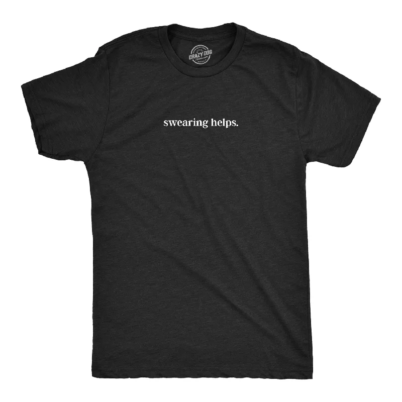 Men's mock - neck t - shirts with a modern and sleek styleSwearing Helps Men's T Shirt