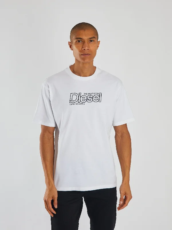 Men's printed Hawaiian t - shirts for tropical vacationsMicah Tee Off White