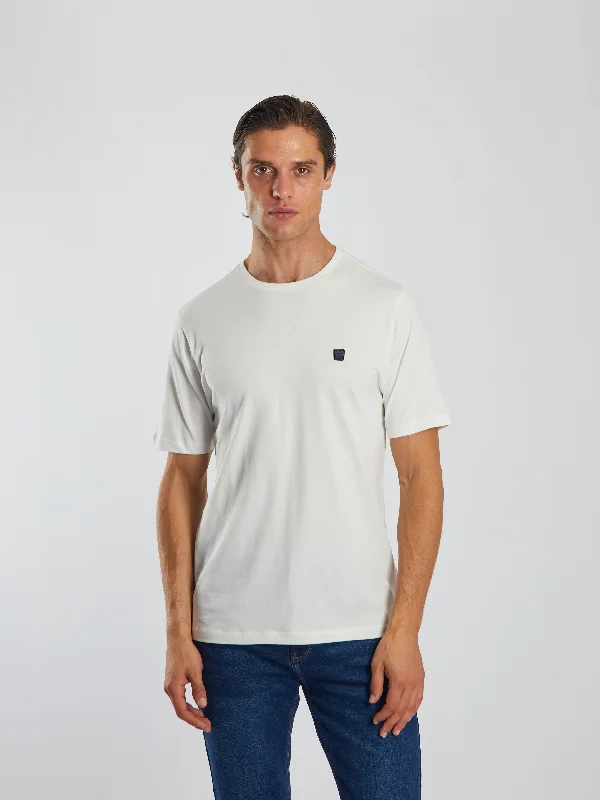 Men's slim - fit graphic t - shirts with vintage rock band printsSheenan Tee Milky White Men's slim - fit graphic t - shirts with vintage rock band printsSheenan Tee Milky White