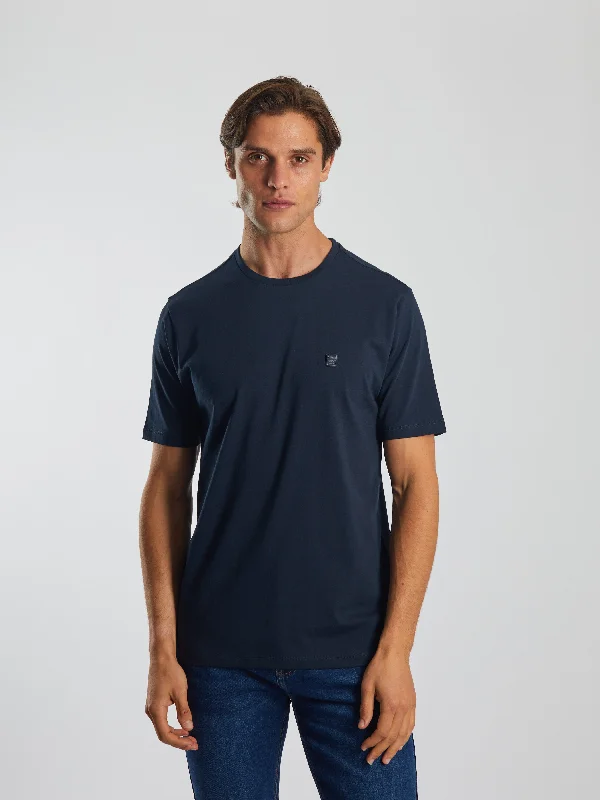 Men's button - front t - shirts with a unique artistic printSheenan Tee Vintage Navy Men's button - front t - shirts with a unique artistic printSheenan Tee Vintage Navy