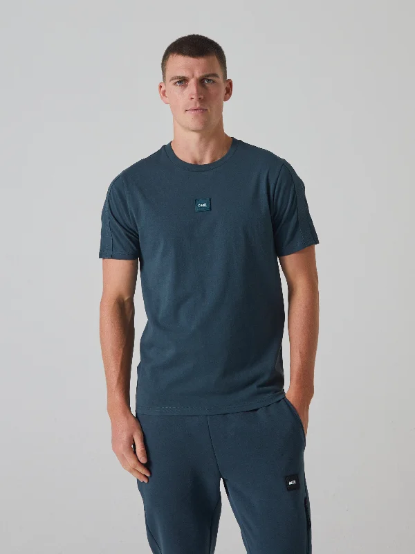 Men's thermal t - shirts with a high - neck design for cold weatherKhabib Tee Tidal Teal