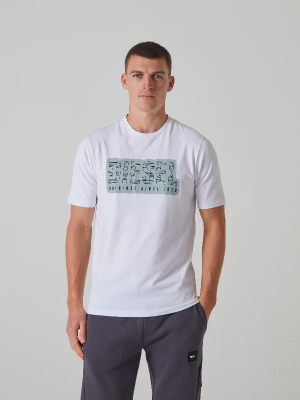 Men's tie - dye t - shirts with a bohemian styleKurd Tee Optic White