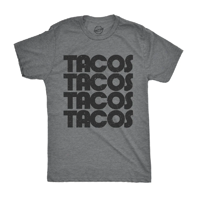 Men's ribbed t - shirts with a textured finish for added styleTacos Tacos Tacos Men's T Shirt Men's ribbed t - shirts with a textured finish for added styleTacos Tacos Tacos Men's T Shirt