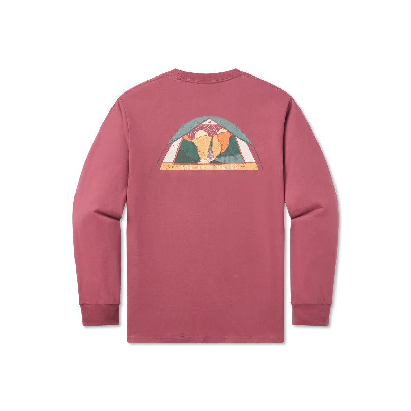 Men's oversized long sleeve graphic tees for a trendy streetwear lookYouth Altitude Tee - Tent - Long Sleeve