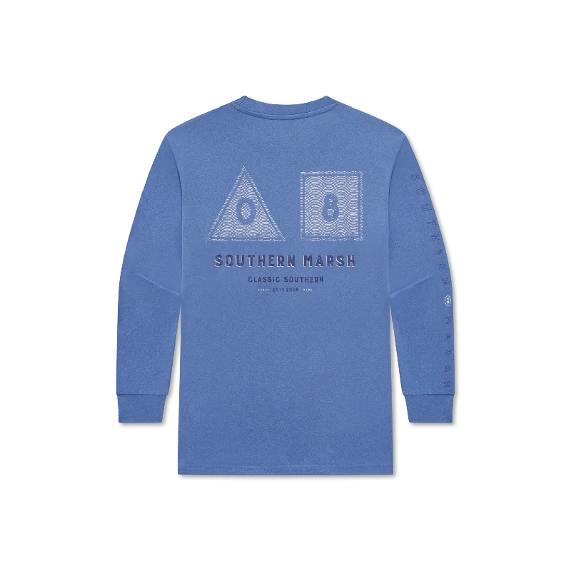 Men's stretch long sleeve denim shirts for a comfortable casual styleYouth FieldTec™ Featherlight Tee - Navigation - Long Sleeve