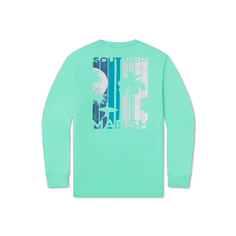 Men's printed long sleeve Hawaiian shirts for tropical getawaysYouth FieldTec™ Featherlight Tee - Twilight Ride - Long Sleeve