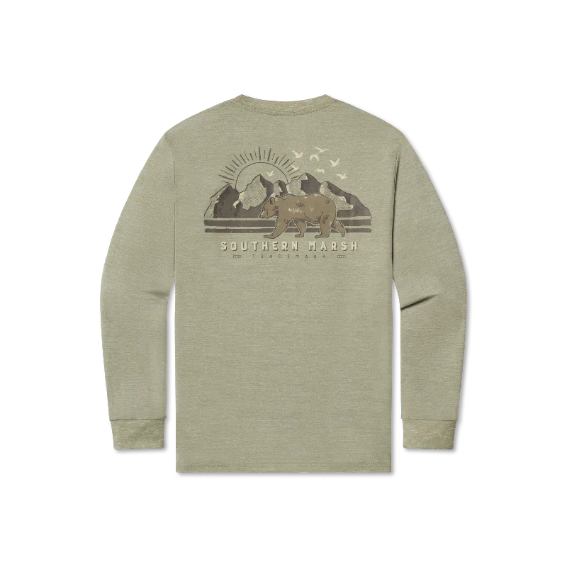 Men's lightweight long sleeve linen shirts for summer beach vacationsYouth FieldTec™ Heathered Performance Tee - Bear - Long Sleeve Men's lightweight long sleeve linen shirts for summer beach vacationsYouth FieldTec™ Heathered Performance Tee - Bear - Long Sleeve