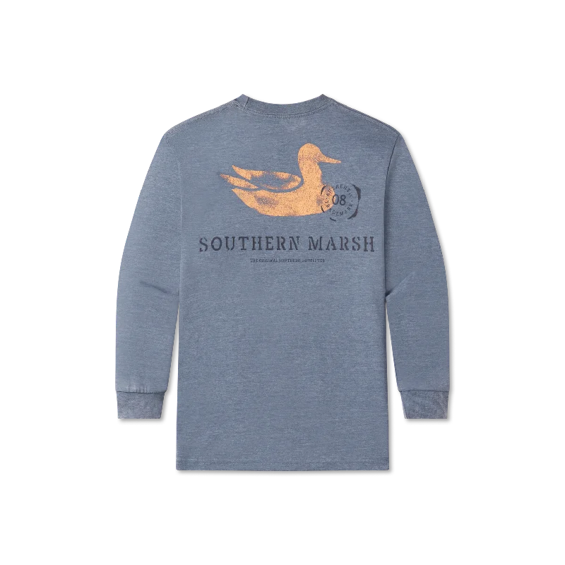 Men's oversized long sleeve graphic tees for a trendy streetwear lookYouth SEAWASH™ Tee - Stamped Duck - Long Sleeve