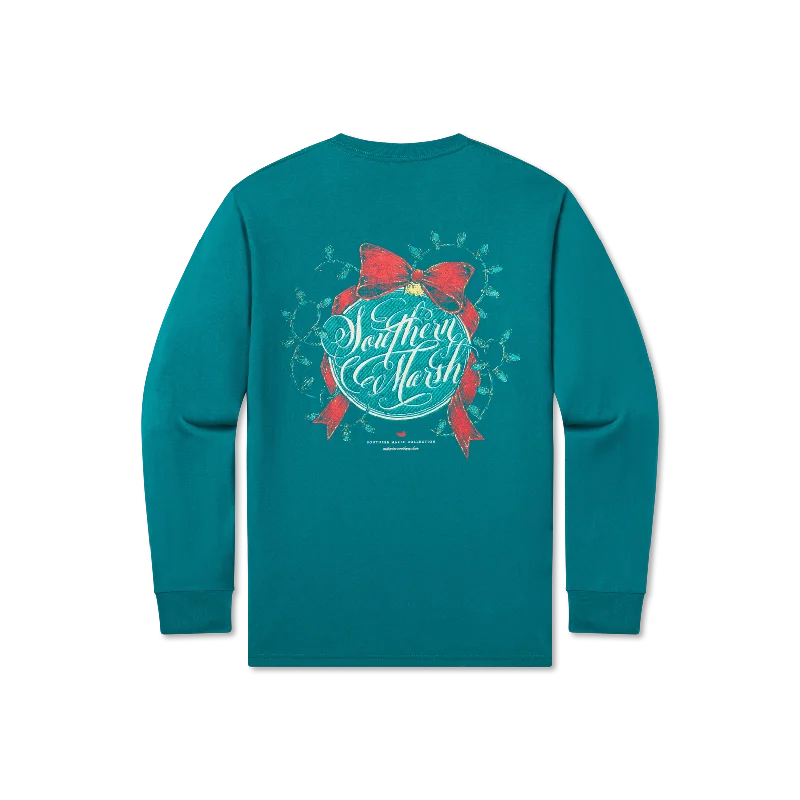 Men's anti - wrinkle long sleeve travel shirts for hassle - free tripsYouth Signature Ornament Tee - Long Sleeve
