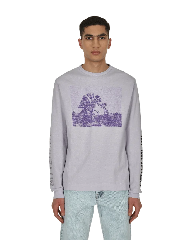 Men's button - front t - shirts with a unique artistic printGraphic Longsleeve T-Shirt Purple