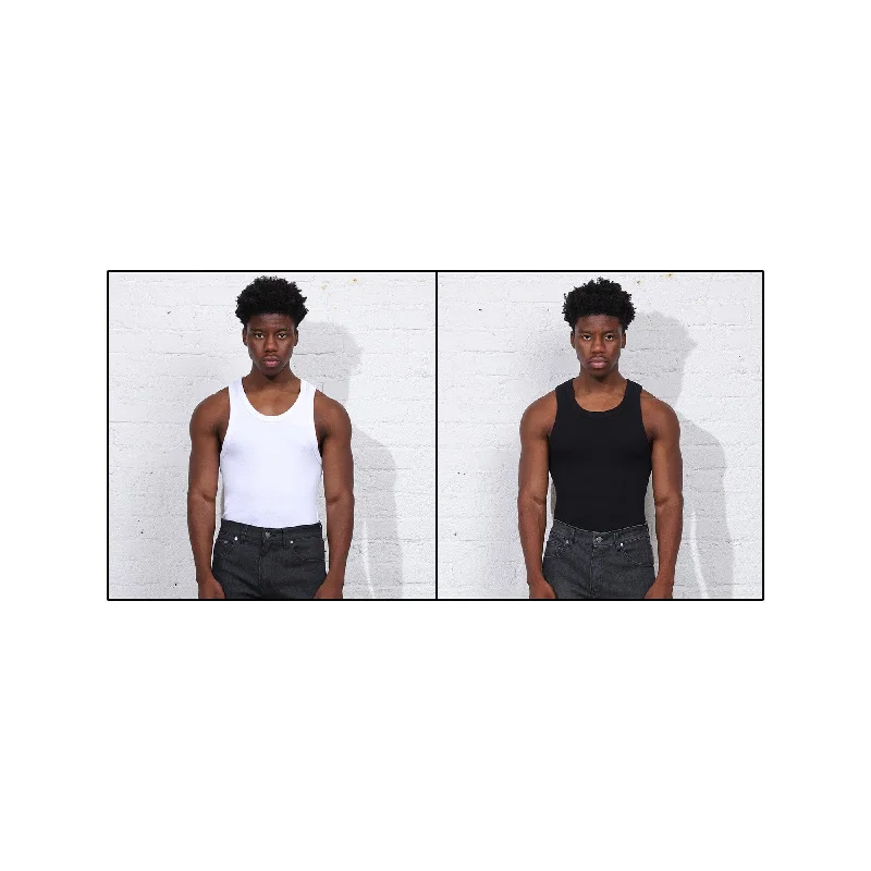 Men's smart - casual checkered t - shirts for semi - formal occasions2-Pack | Montauk Rib Tank Men's smart - casual checkered t - shirts for semi - formal occasions2-Pack | Montauk Rib Tank